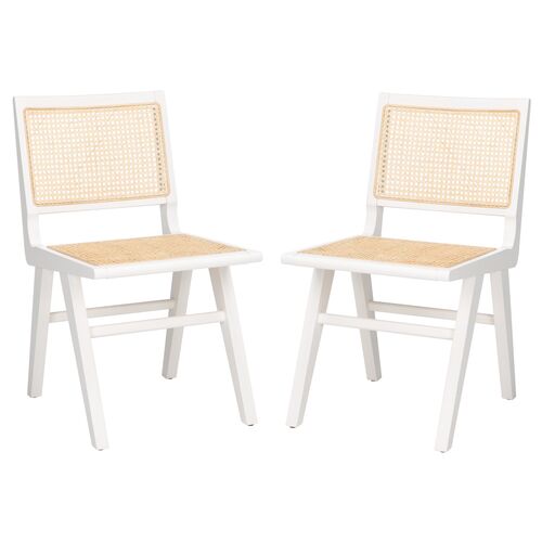 S/2 Florian French Cane Dining Chairs S/2 Florian French Cane Dining Chairs