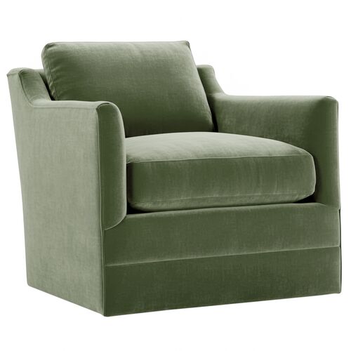 Margot Velvet Swivel Chair