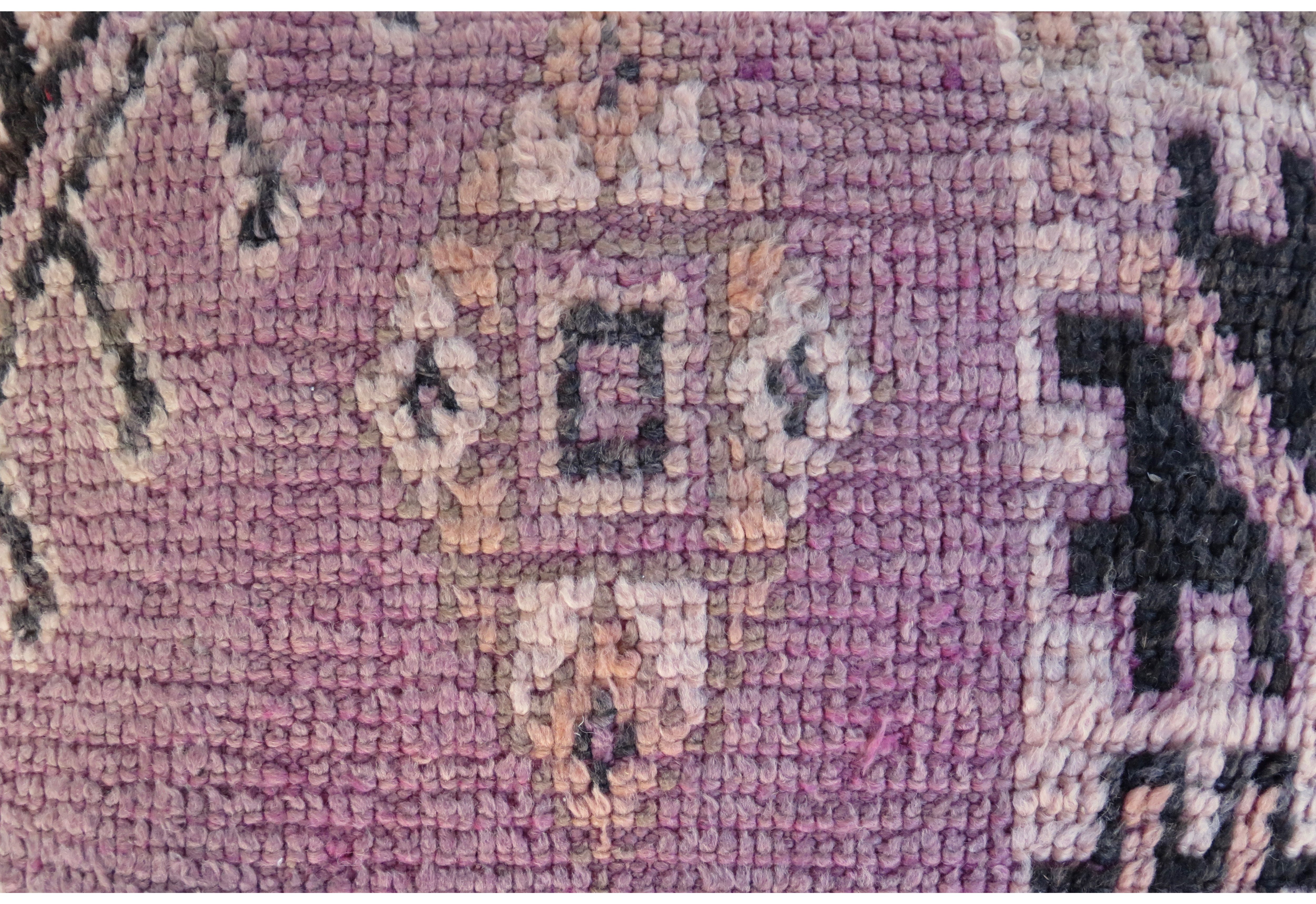 Habibi Imports Vintage Lavendar Berber Wool Pouf One Kings Lane