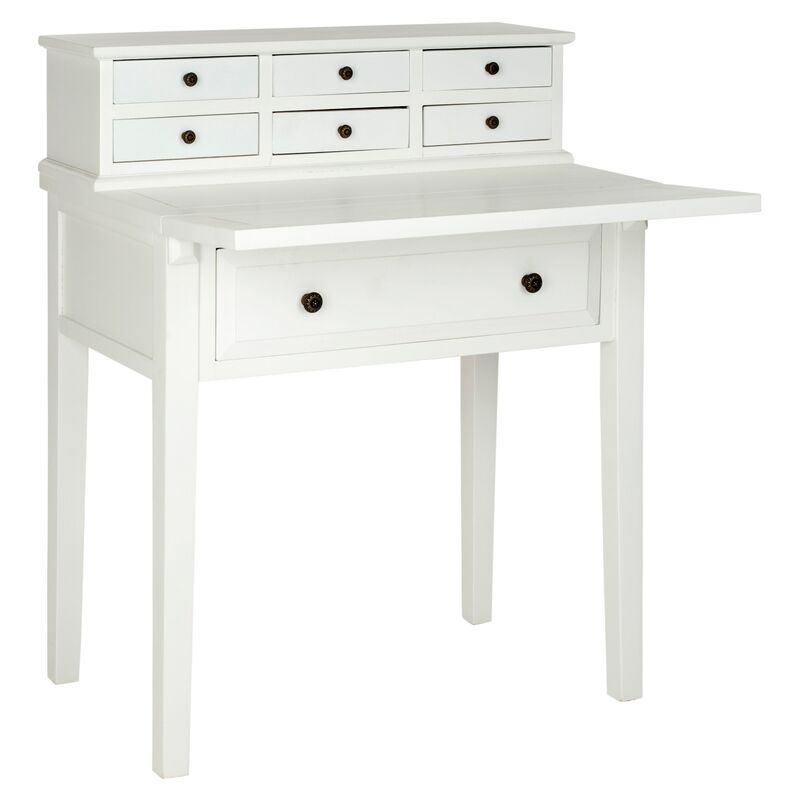 Elgin Fold-Down Desk, White