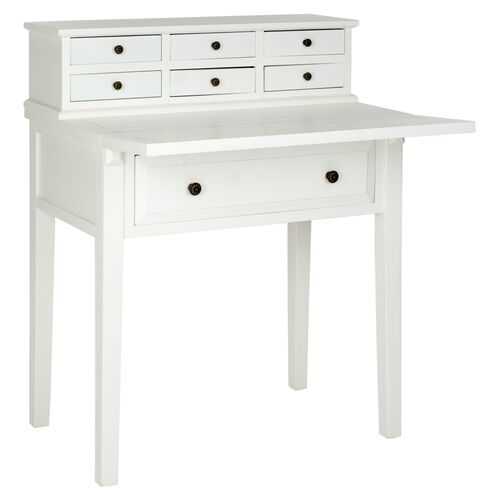 Elgin Fold-Down Desk, White~P75614314