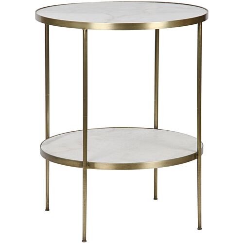 Rivoli Side Table, Antiqued Gold~P77256039