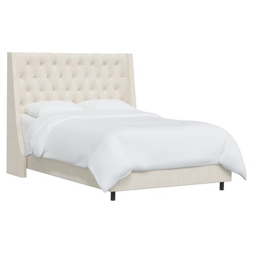 Allie Tufted Wingback Bed