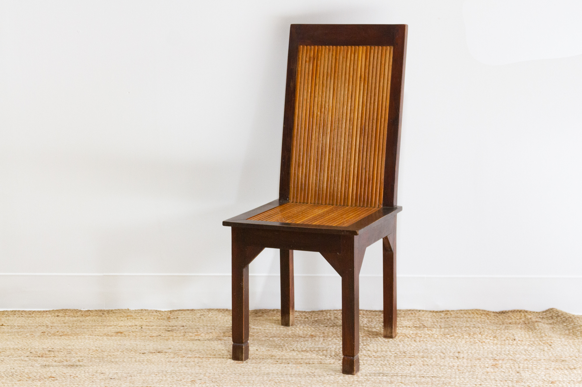 Tall Plantation Bamboo & Teak Chair~P77687001