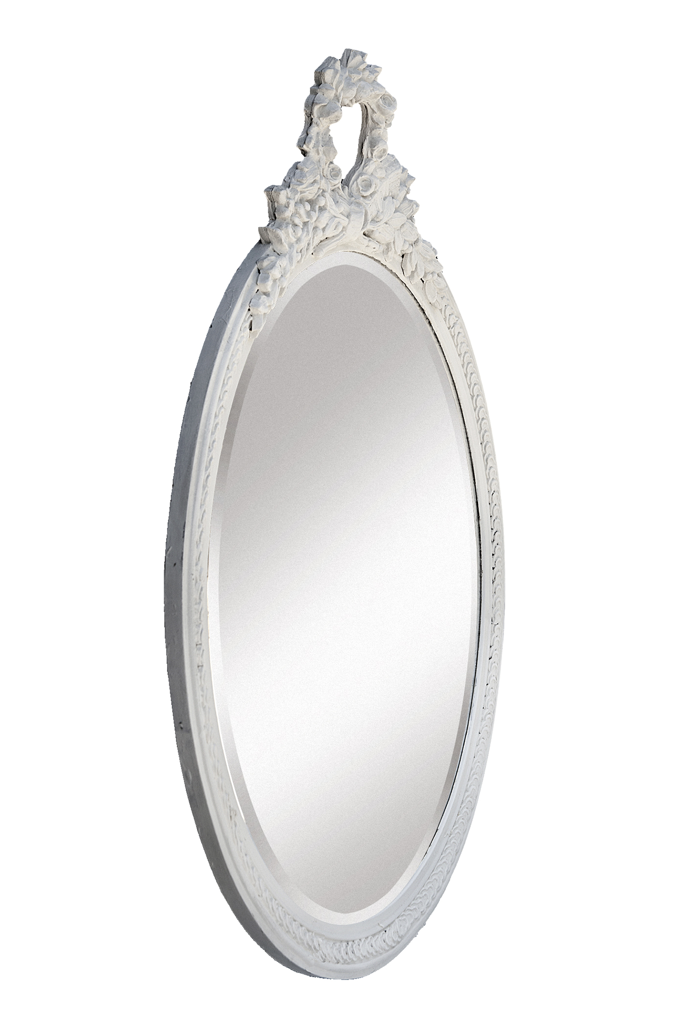 White Mirror with Ribbon & Bow Crest~P77698101