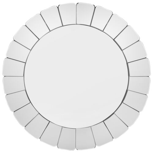 Sophia Petal 40" Round Wall Mirror, Clear
