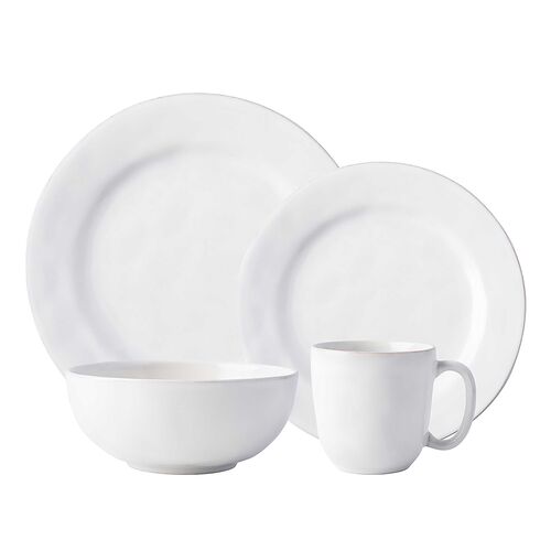 S/4 Puro Place Settings, Whitewash