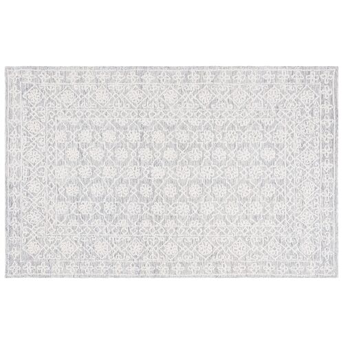 Sylvie Hand Tufted Rug, Grey/Ivory