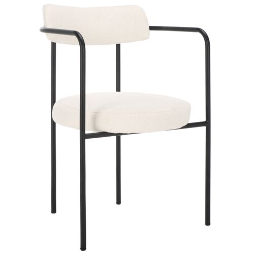 S/2 Mowry Boucle Dining Arm Chairs
