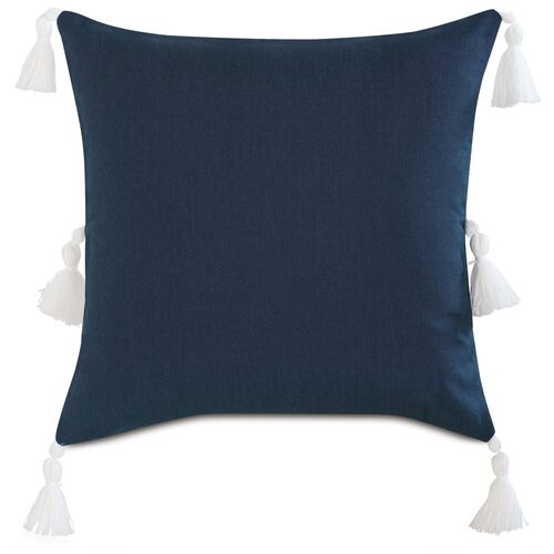 Faye 20x20 Outdoor Pillow Pillow, Indigo/White~P77578694