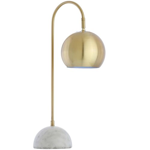 Vivica Marble Table Lamp, Brass Gold/White